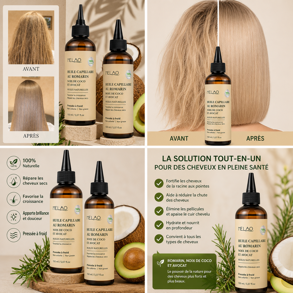 Huile Essentielle de Romarin pour Cheveux